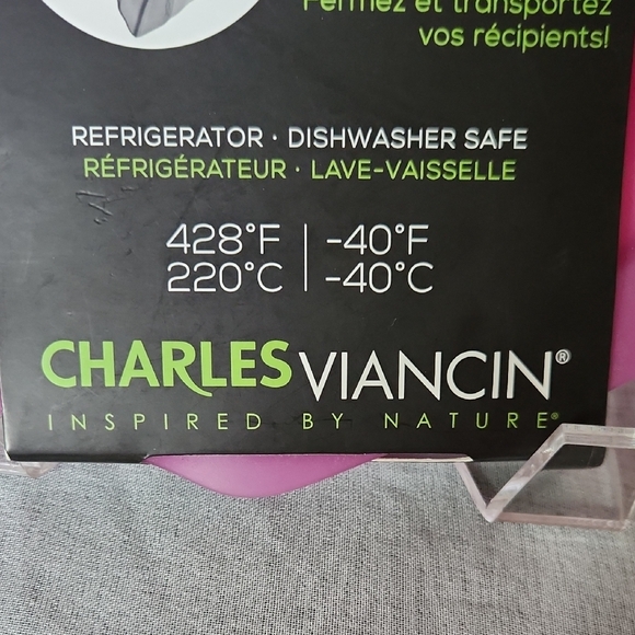 Charles Viancin Pink Poppy Spill-Proof Lid, NWT - Picture 2 of 7